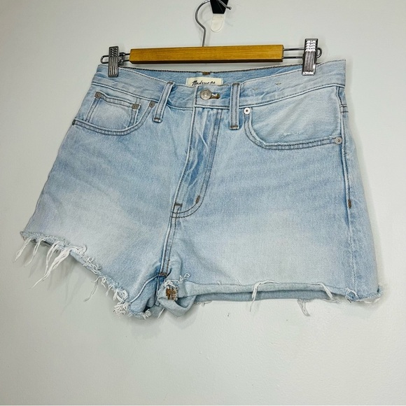 MADEWELL relaxed denim shorts light blue wash size 26 - Picture 6 of 8